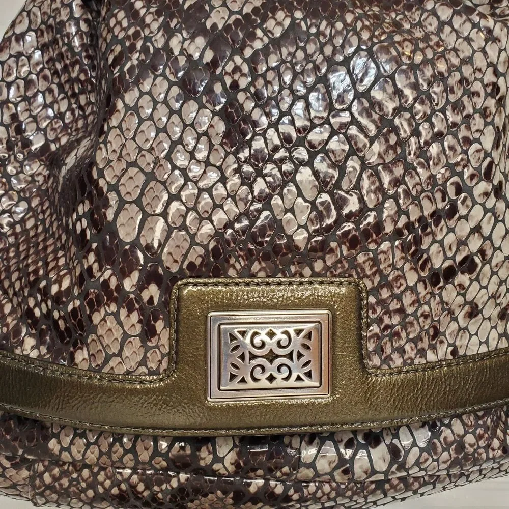 Brighton Gray Python Hobo Shoulder Bag E528784